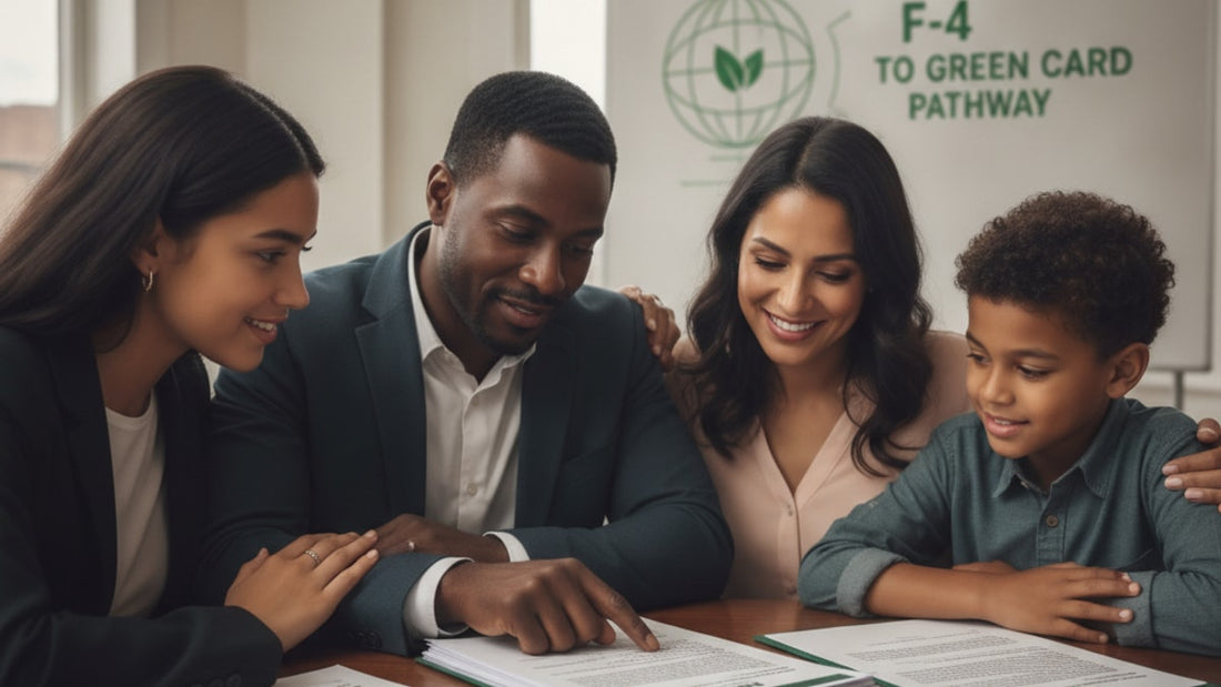 f-4 to green card pathway - Professional illustration