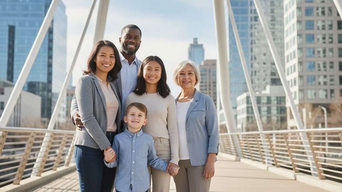 f-3 family members following to join - Professional illustration