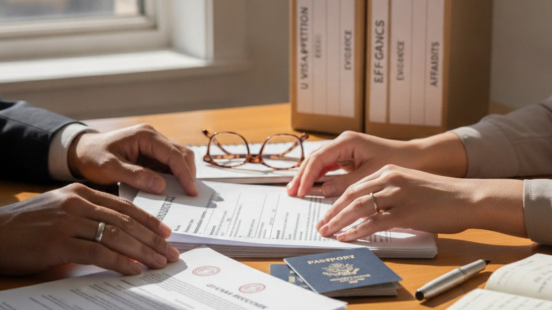 u visa supporting evidence strategy - Professional illustration