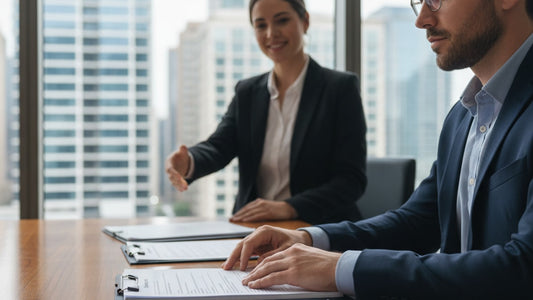 Blog Post: Can You Apply for an E-2 Visa While in the U.S.? - Professional illustration