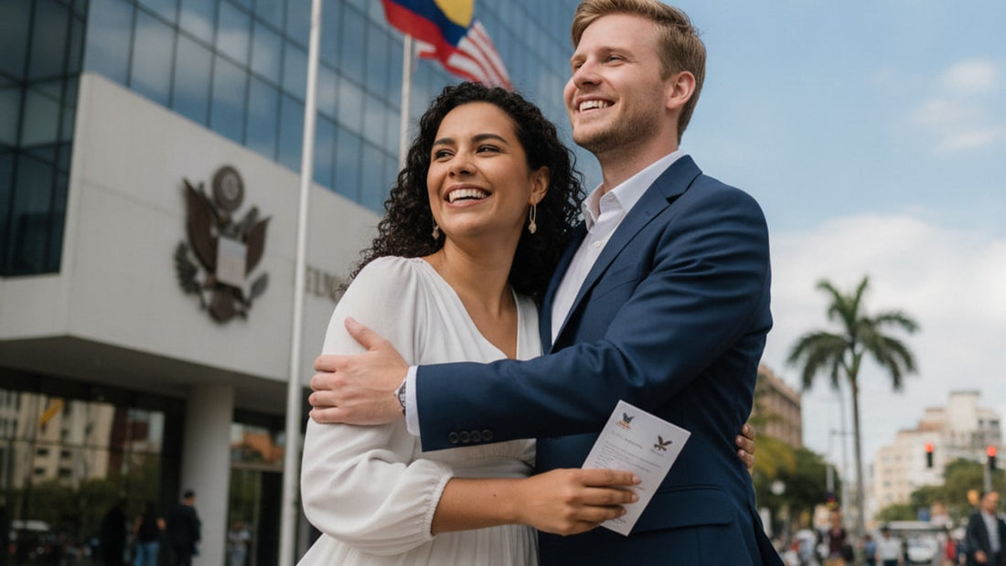 k-1 visa colombia - Professional illustration