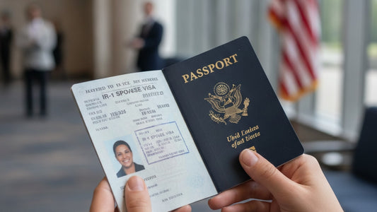 ir-1 visa stamp process at embassy - Professional illustration