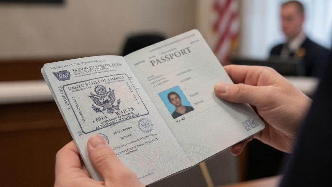 i-601a visa stamp process at embassy - Professional illustration