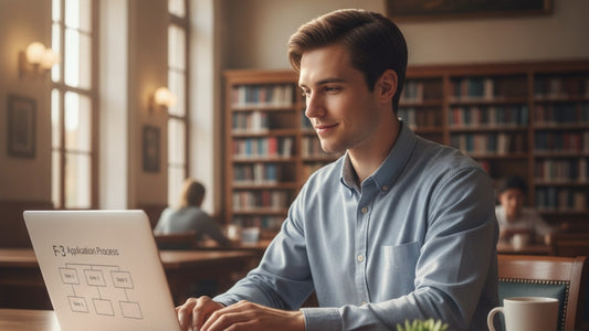 f-3 application process step by step - Professional illustration