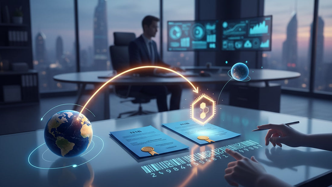 Blog Post: what is alien number for h1b - Professional illustration