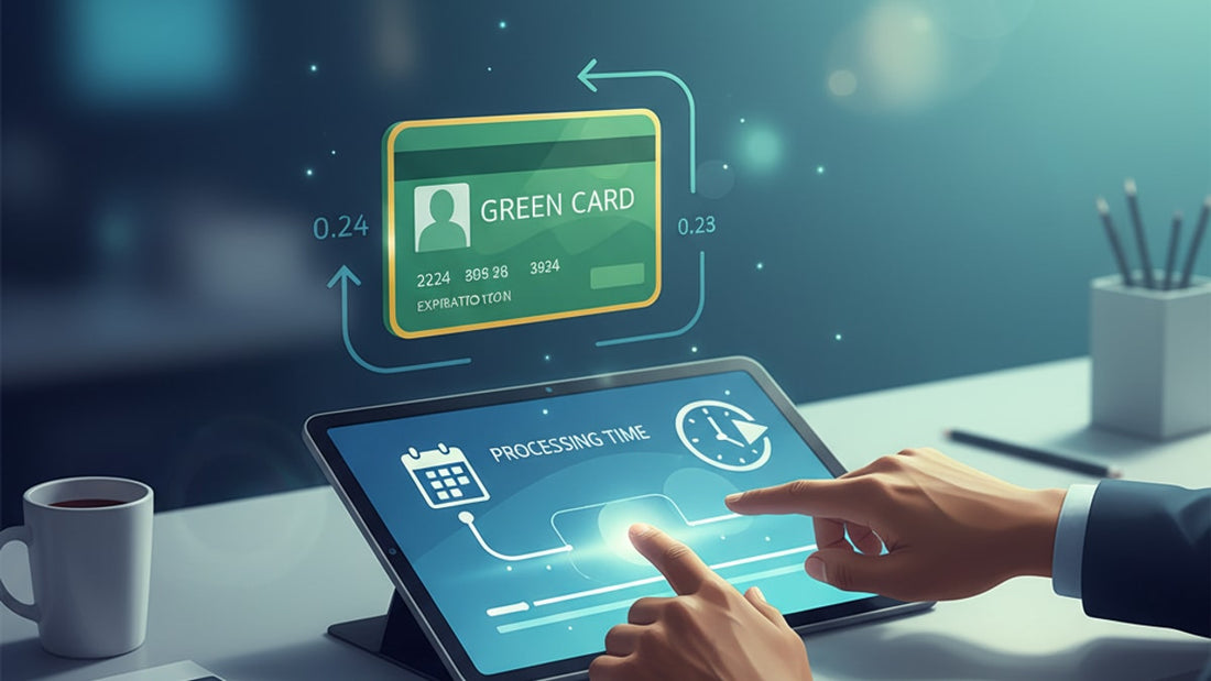 Blog Post: how long does it take to renew a green card - Professional illustration
