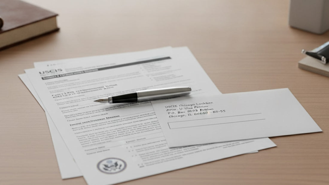 u visa mailing address uscis lockbox - Professional illustration