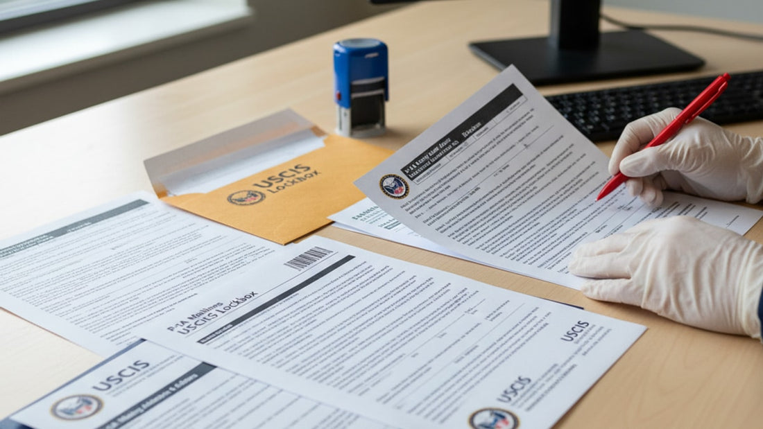 p-1a mailing address uscis lockbox - Professional illustration