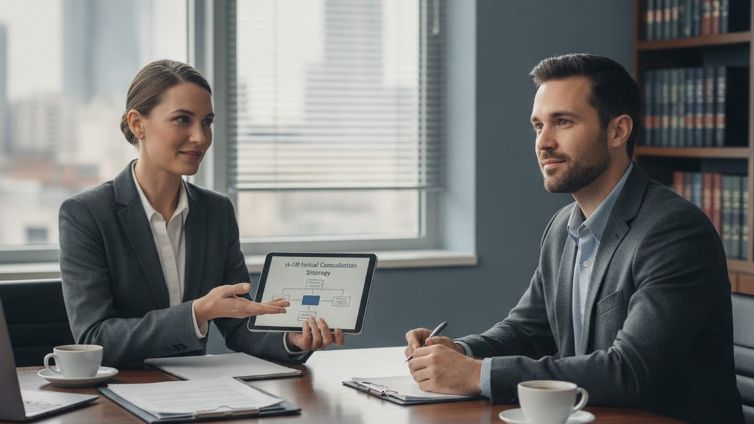 h-1b initial consultation strategy - Professional illustration
