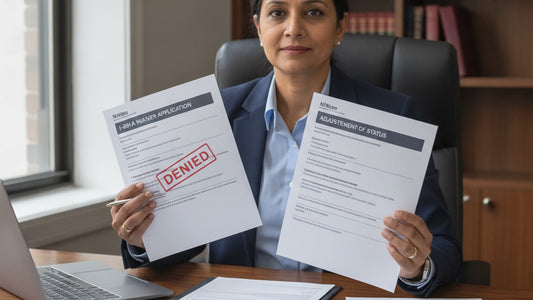 i-601a denial switch to different visa after denial - Professional illustration