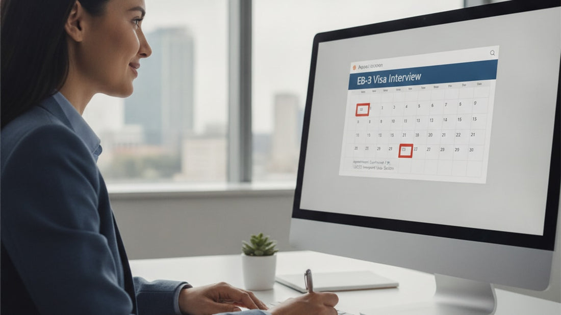 eb-3 interview scheduling - Professional illustration