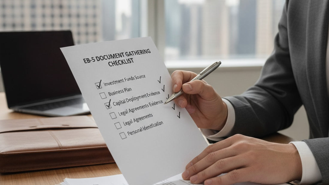 eb-5 document gathering checklist - Professional illustration