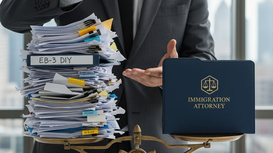 eb-3 diy vs attorney - Professional illustration