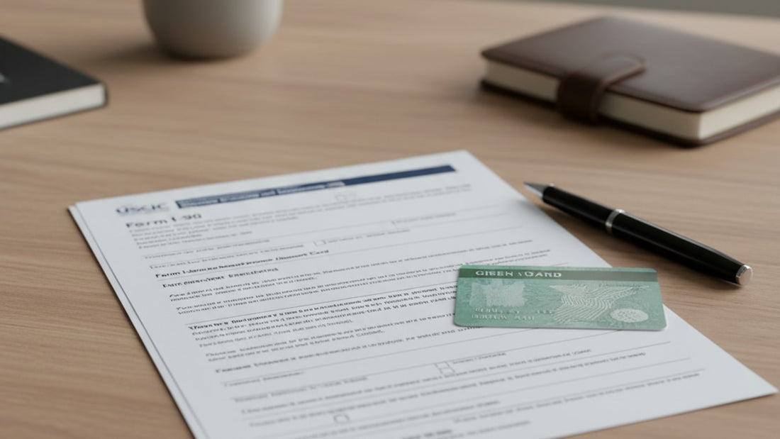 form i-90 green card replacement application - Professional illustration