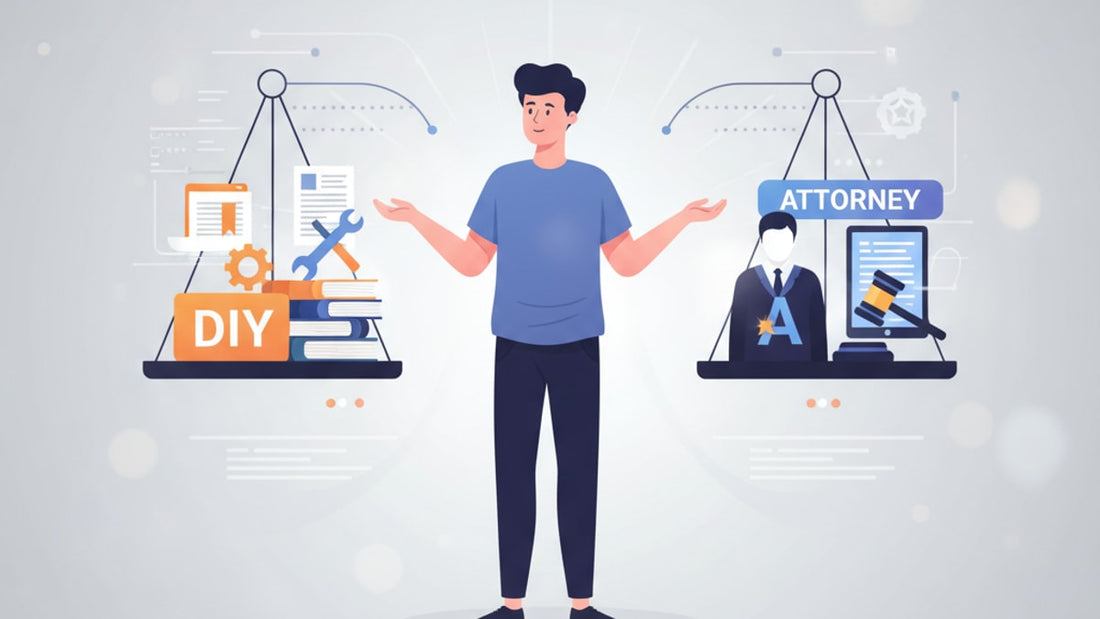 r-1 diy vs attorney - Professional illustration