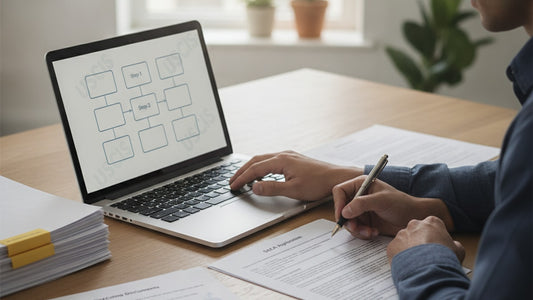 daca application process step by step - Professional illustration