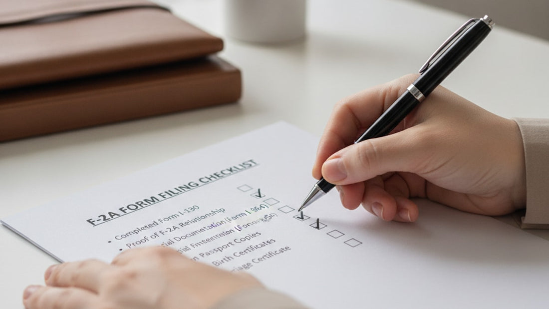 f-2a form filing checklist - Professional illustration
