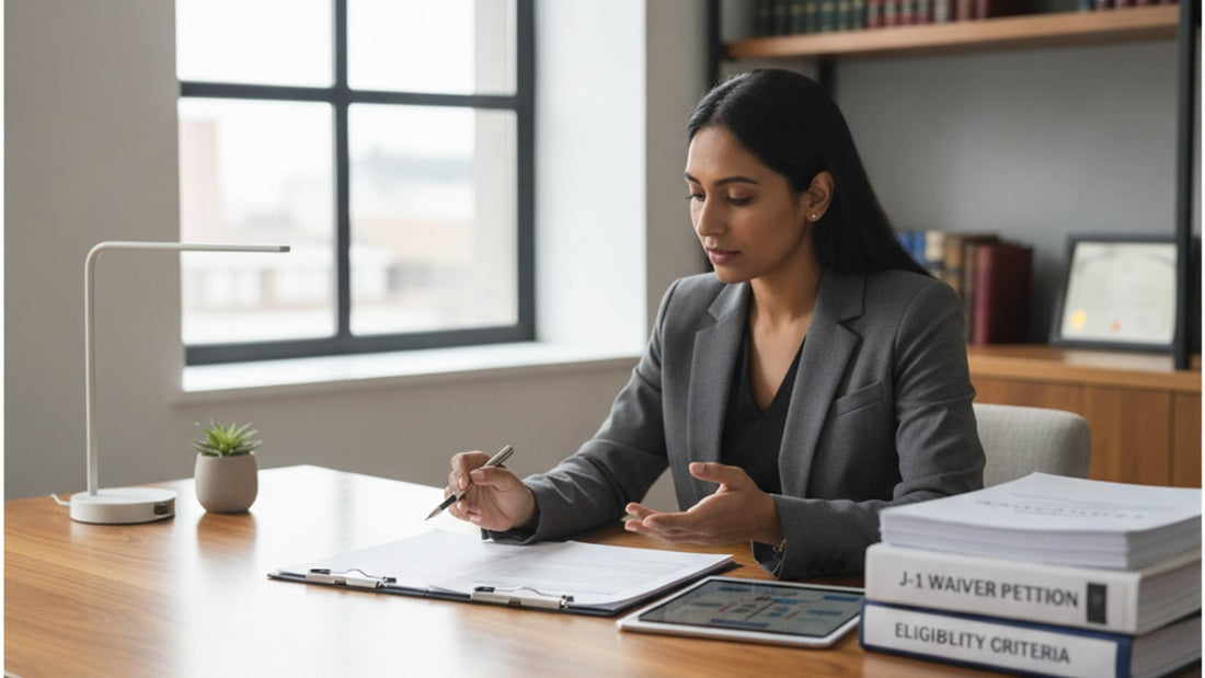 j-1 waiver eligibility requirements explained - Professional illustration