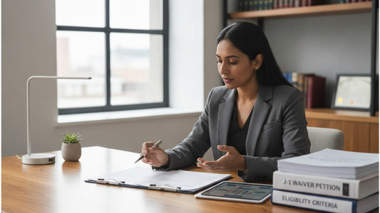 j-1 waiver eligibility requirements explained - Professional illustration