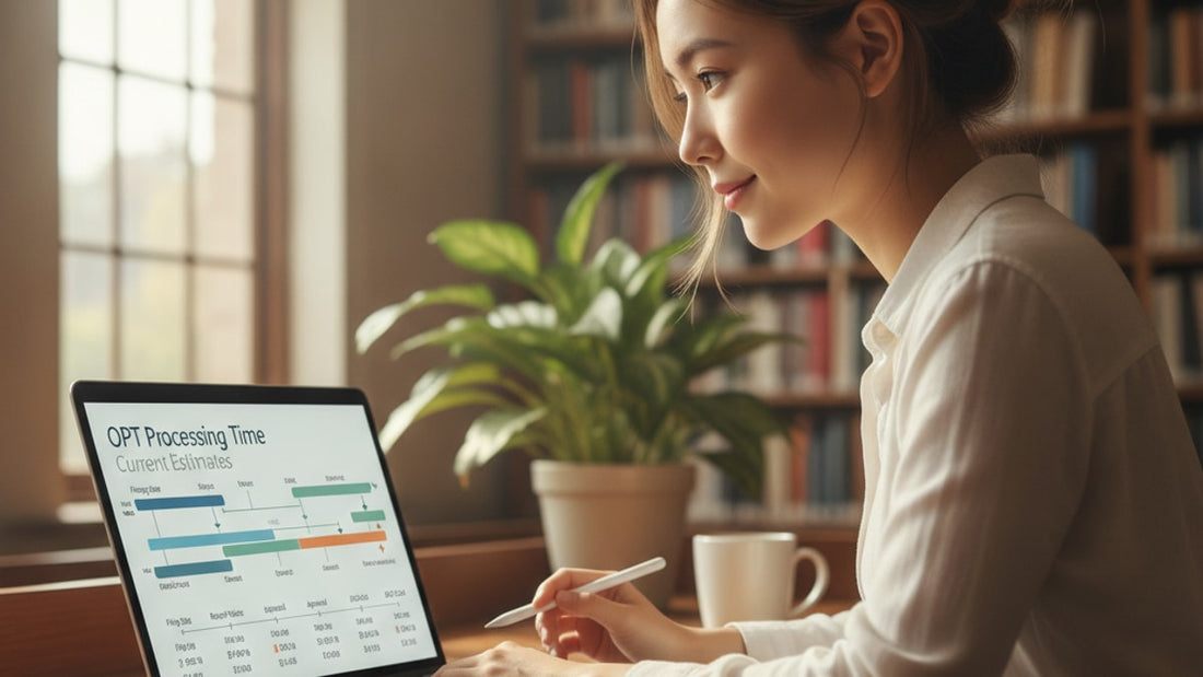 opt processing time current estimates - Professional illustration