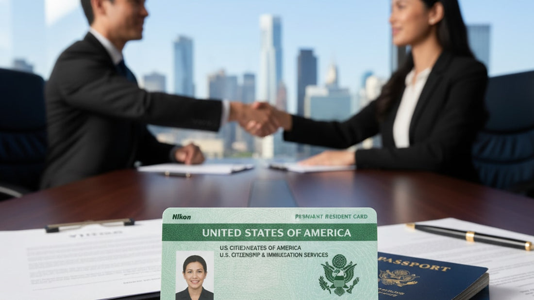 Blog Post: is a green card an immigrant visa - Professional illustration