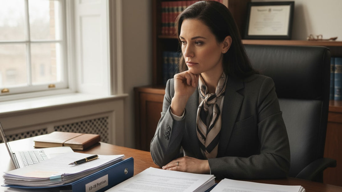 eb-1b filing with or without an attorney - Professional illustration