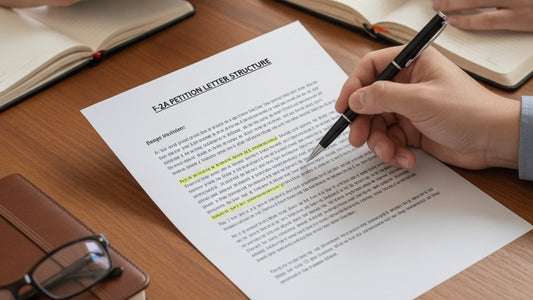 f-2a petition letter structure - Professional illustration