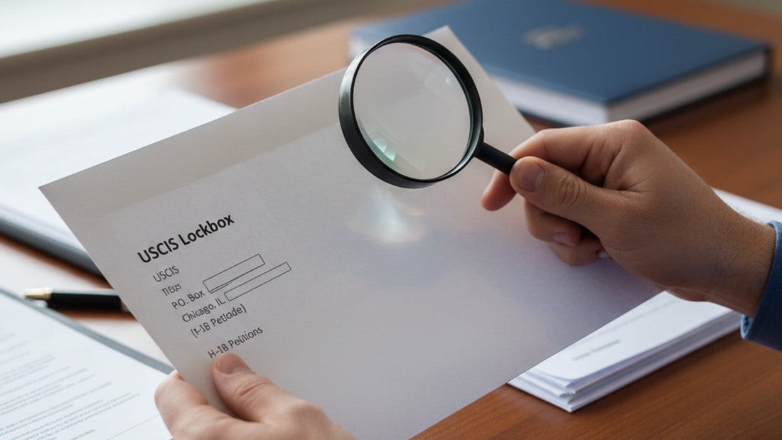 h-1b mailing address uscis lockbox - Professional illustration