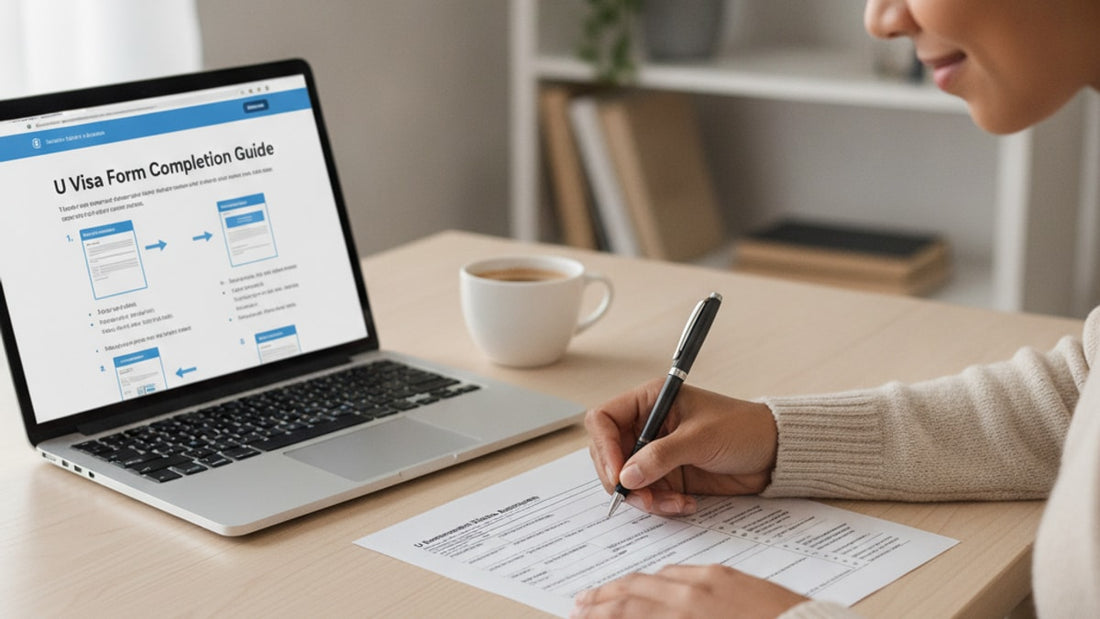 u visa form completion guide - Professional illustration