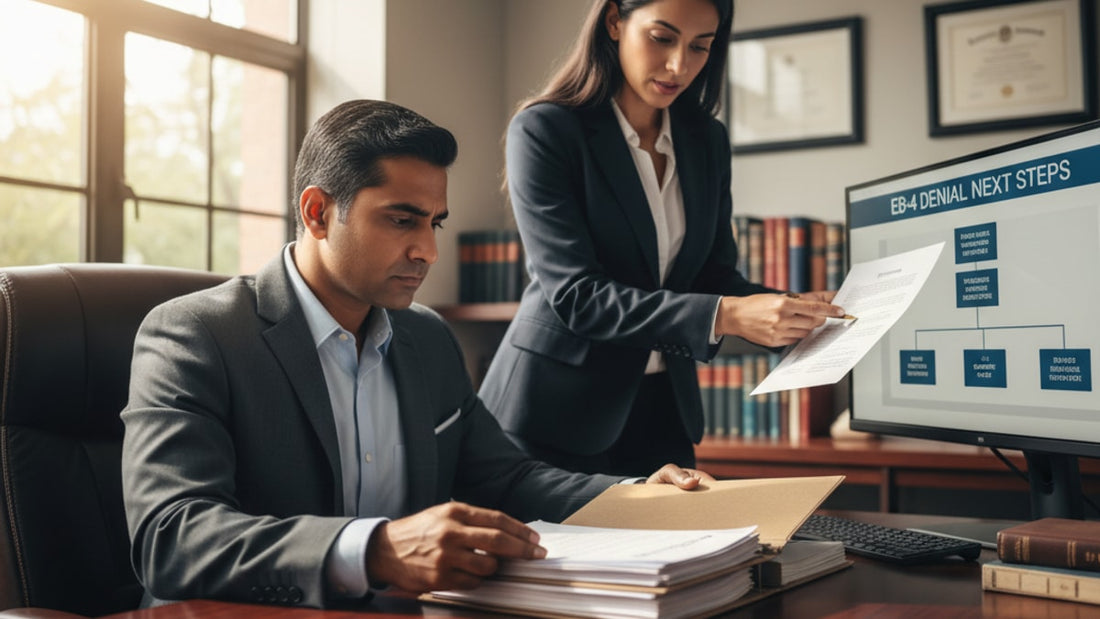 what to do if eb-4 is denied - Professional illustration