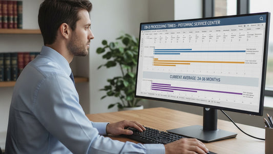 eb-3 processing time potomac service center - Professional illustration