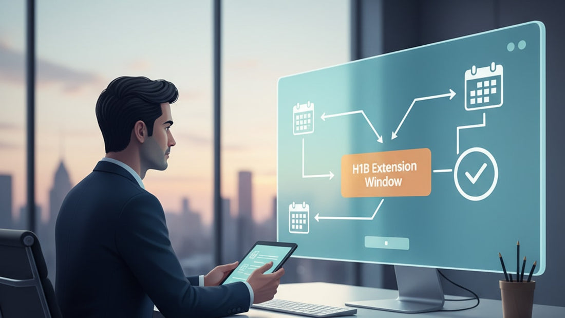 Blog Post: when to apply for h1b extension - Professional illustration