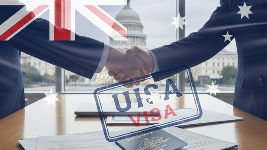 Blog Post: How to Apply for an E-3 Visa from Australia - Professional illustration