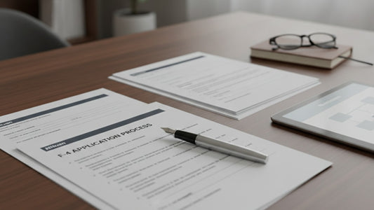 f-4 application process step by step - Professional illustration