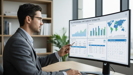 e-2 processing time current estimates - Professional illustration