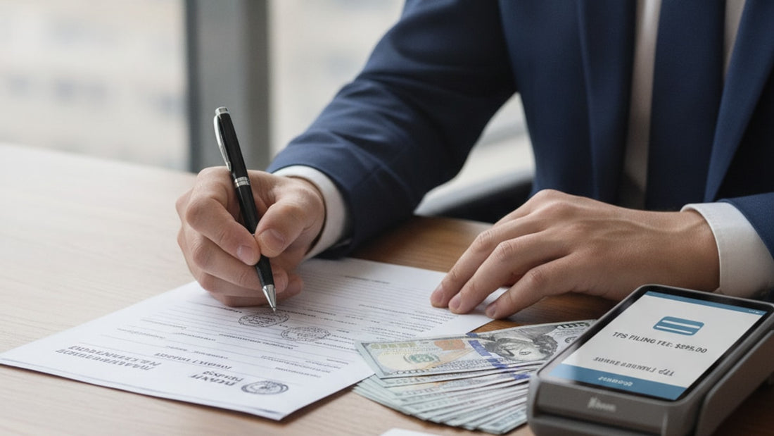 tps government filing fees - Professional illustration