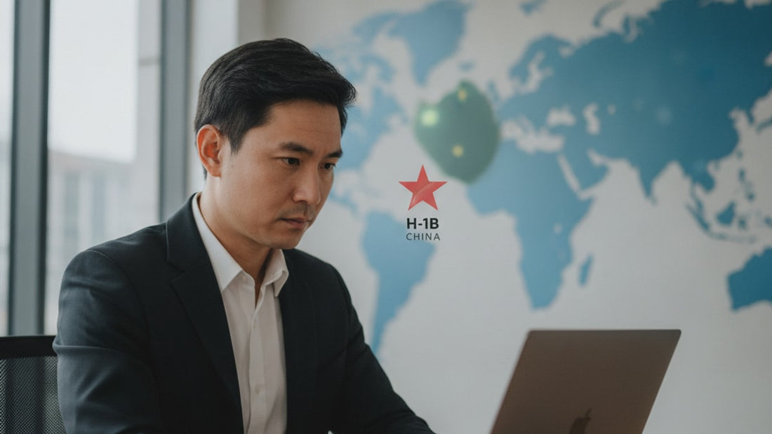 h-1b visa china - Professional illustration
