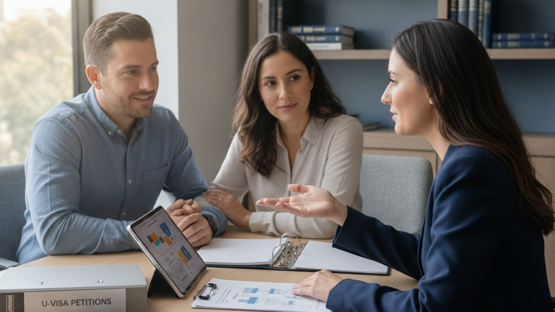 u visa initial consultation strategy - Professional illustration