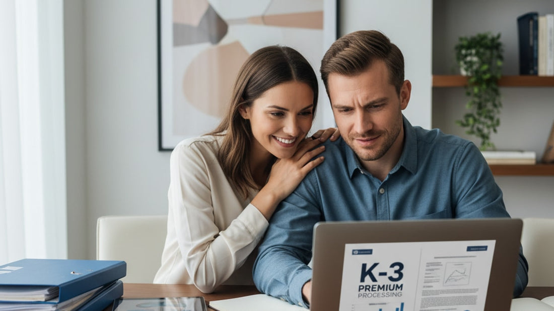 k-3 premium processing - Professional illustration