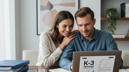 k-3 premium processing - Professional illustration