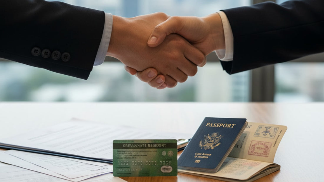 Blog Post: is a green card a visa - Professional illustration