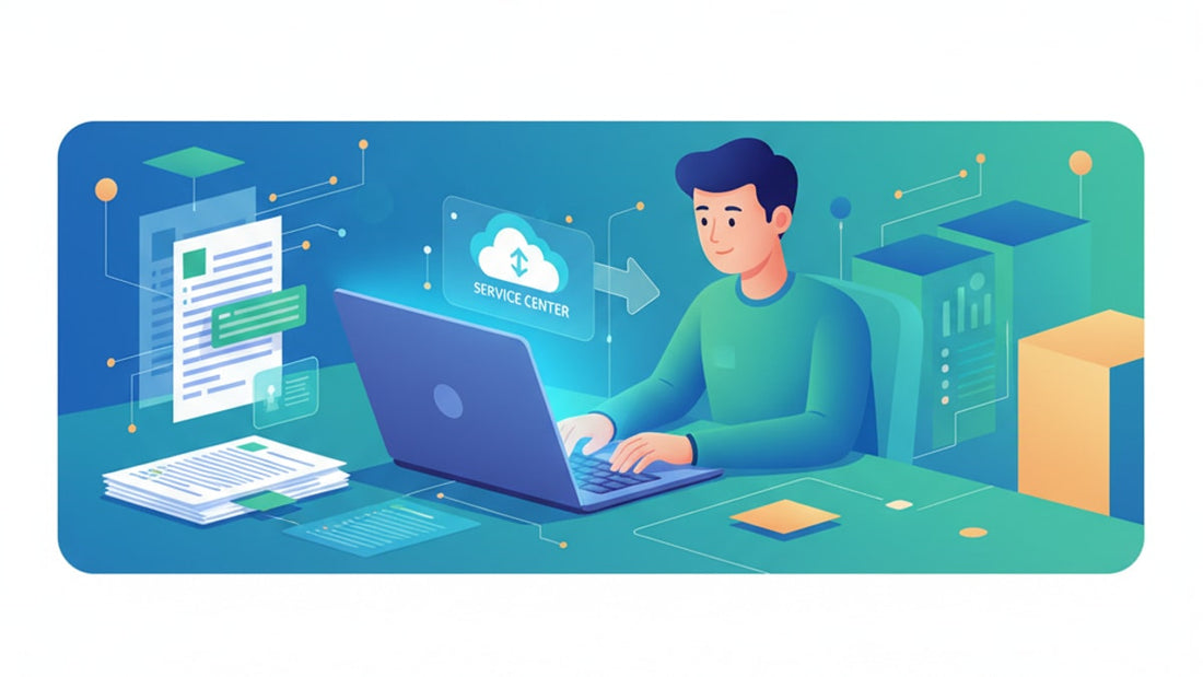 h-3 direct filing to service center - Professional illustration