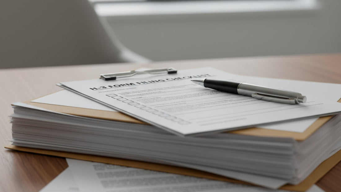 h-3 form filing checklist - Professional illustration
