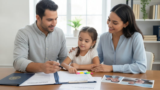 k-3 dependent visa filing - Professional illustration
