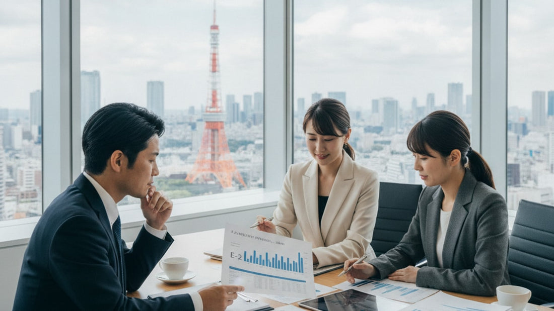 e-2 visa japan - Professional illustration