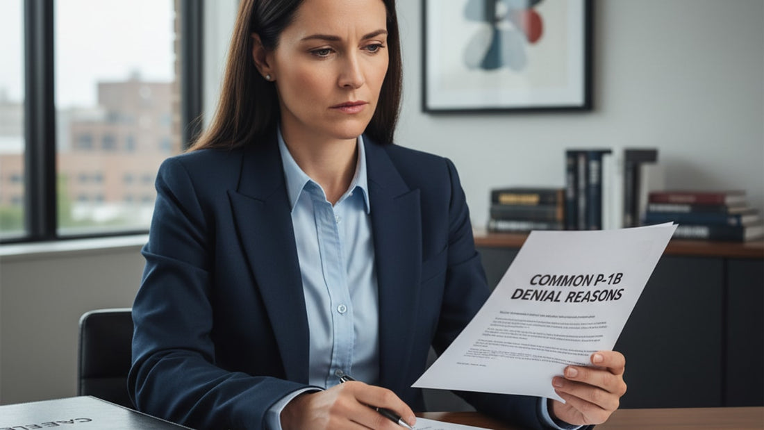 common p-1b denial reasons - Professional illustration