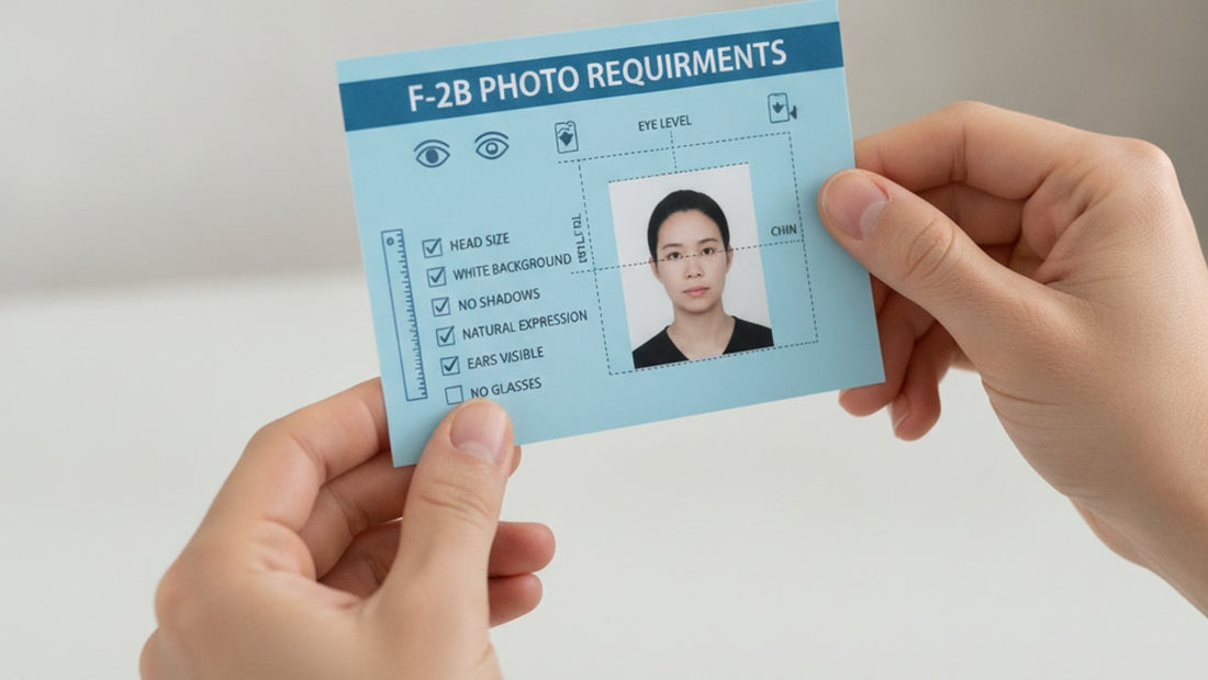 f-2b photo requirements - Professional illustration