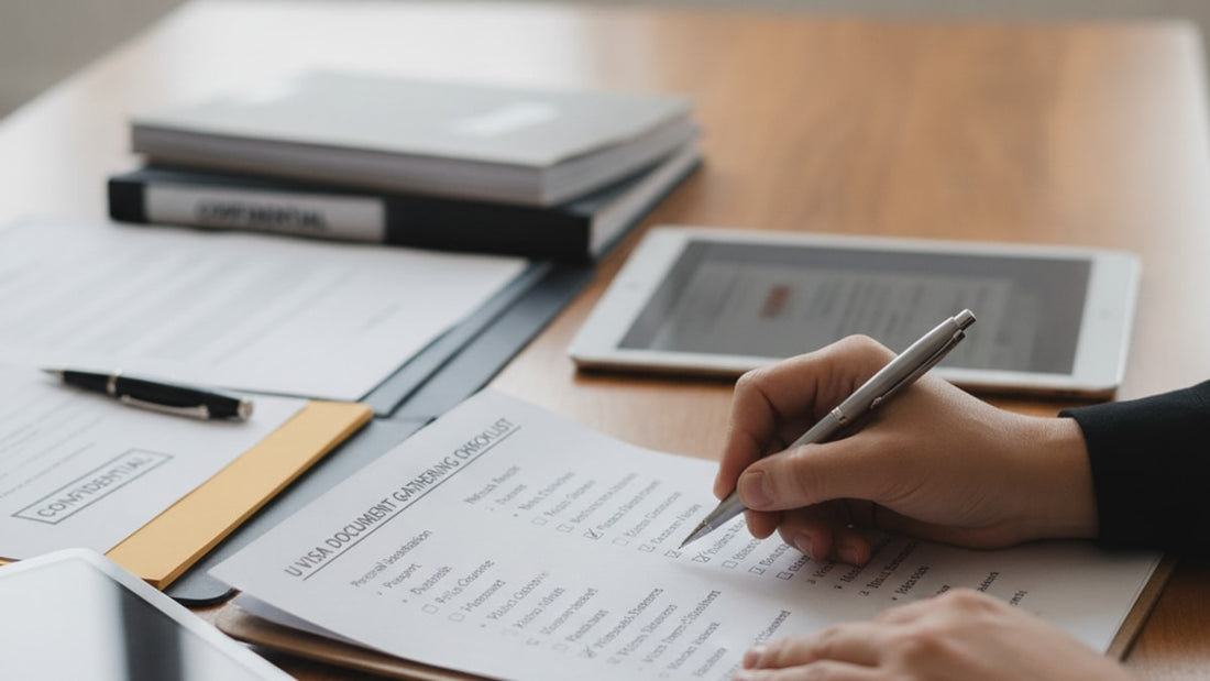 u visa document gathering checklist - Professional illustration