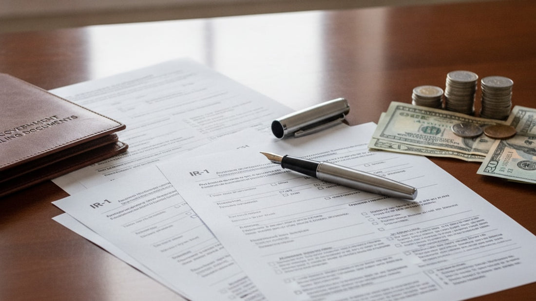 ir-1 government filing fees - Professional illustration