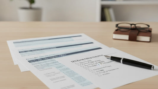 tps form filing checklist - Professional illustration